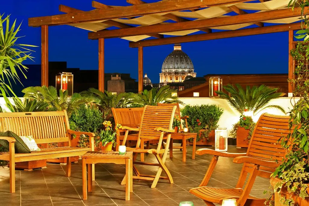 Terrace, Hotel Arcangelo, Rome