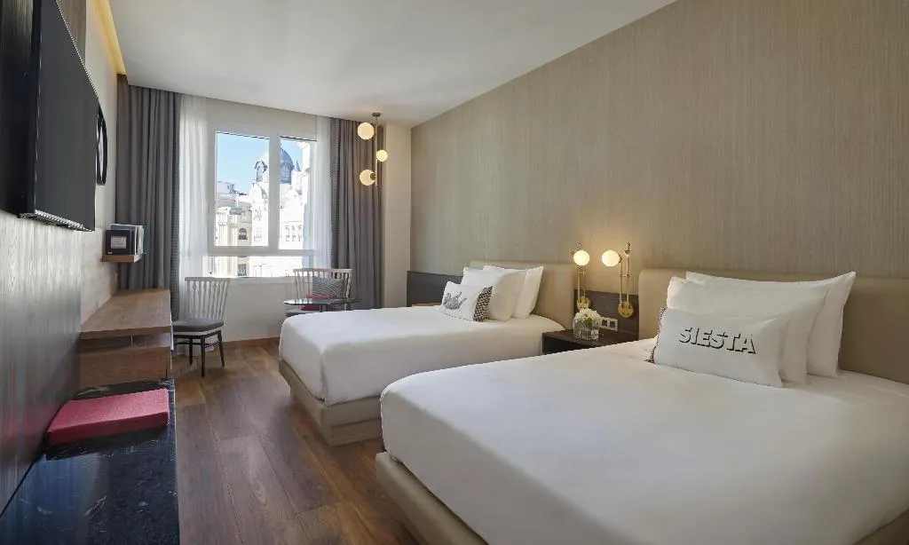 Room TWO DOUBLE BEDS Room, Hyatt Centric Gran Via Madrid, Madrid