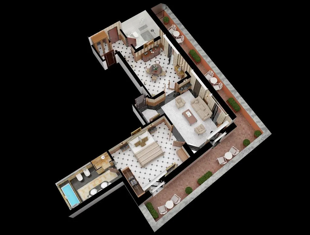 SUITE WITH TERRACE Room, Baglioni Hotel Regina, Rome