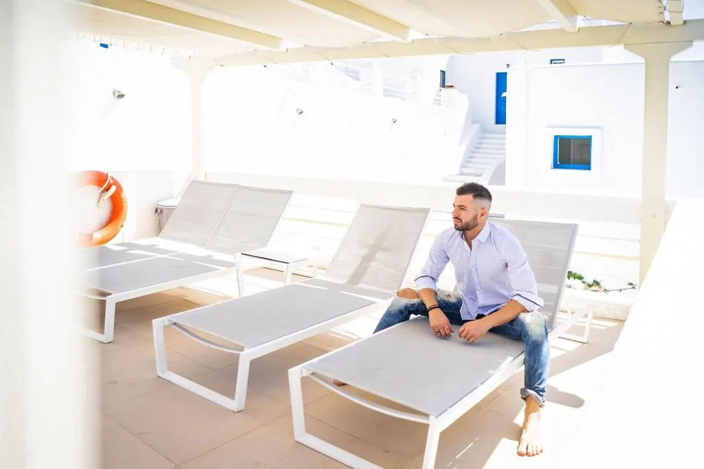 Terrace, Kritikakis Village Apartments, Santorini