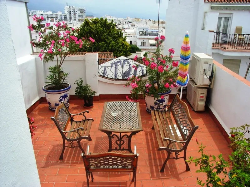 Terrace, Hostal Dianes, Costa Del Sol
