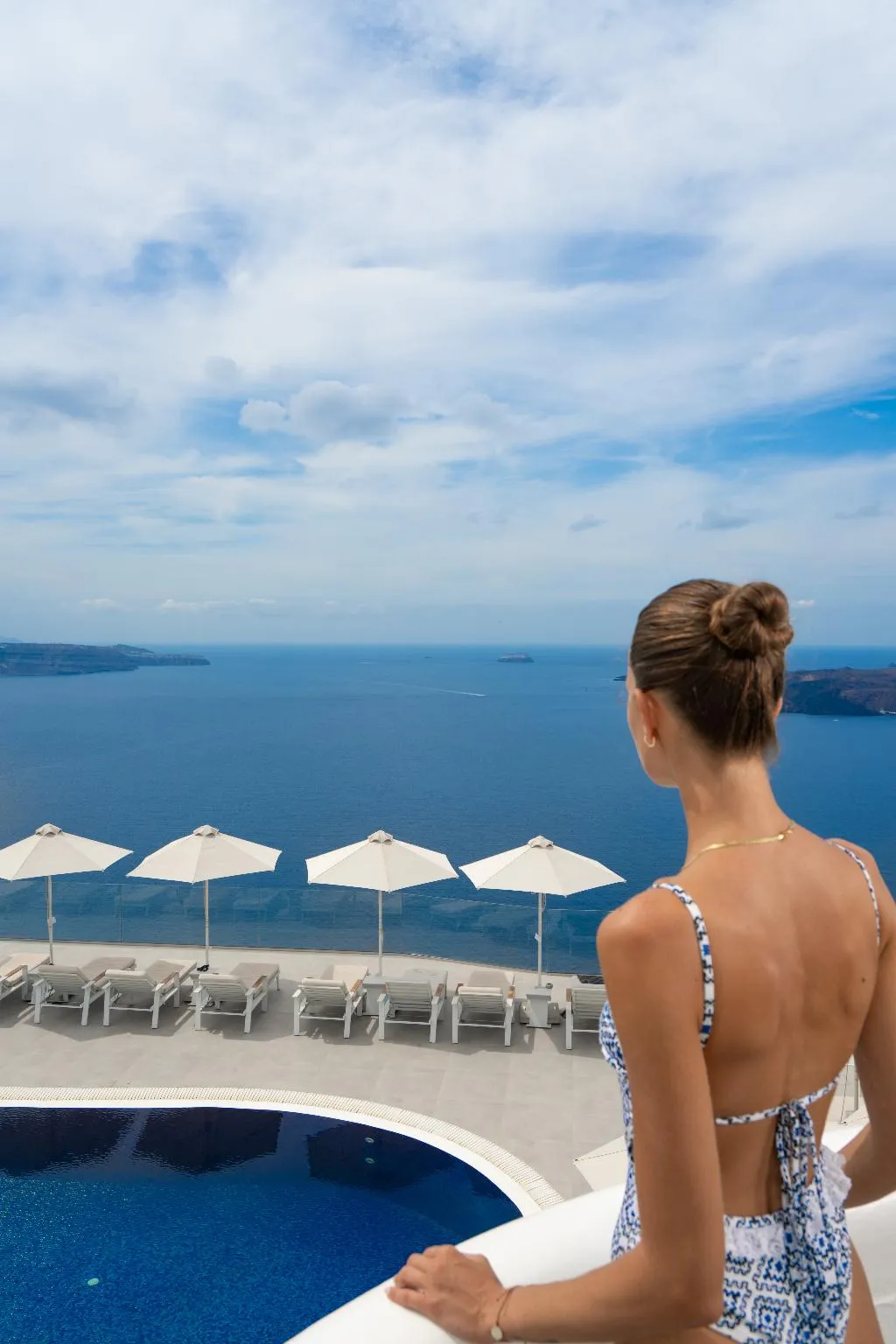 Pool, Volcano View Hotel, Santorini