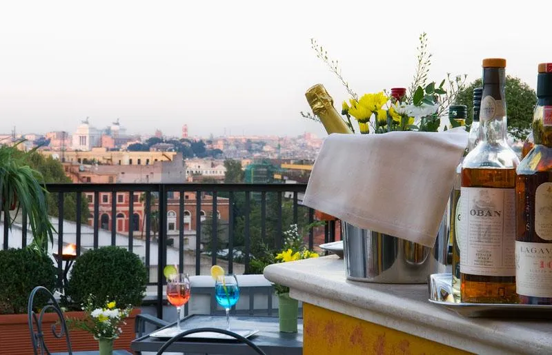 Terrace, Trilussa Palace Congress & Spa, Rome