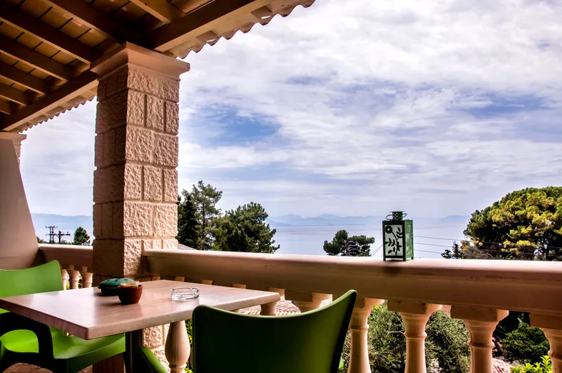Terrace, Fouxia Apartments and Studios, Corfu
