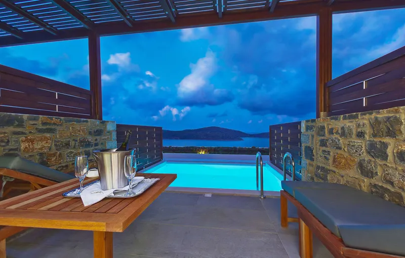 JUNIOR SUITE DELUXE WITH PRIVATE POOL Room, Royal Marmin Bay Boutique & Art Hotel, Crete