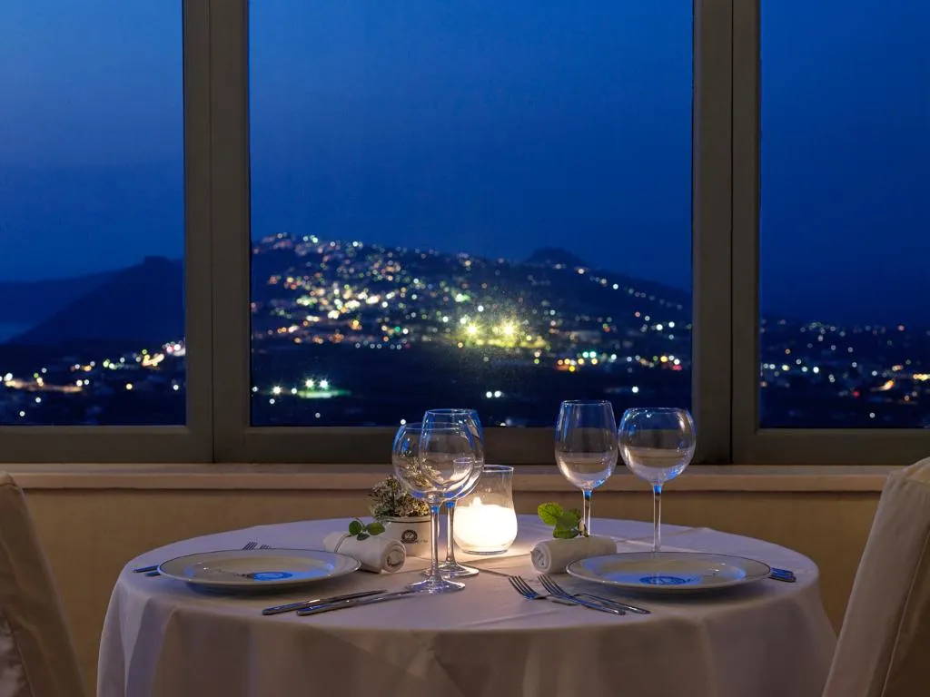 Restaurant, Zannos Melathron Hotel By Omilos Hotels, Santorini