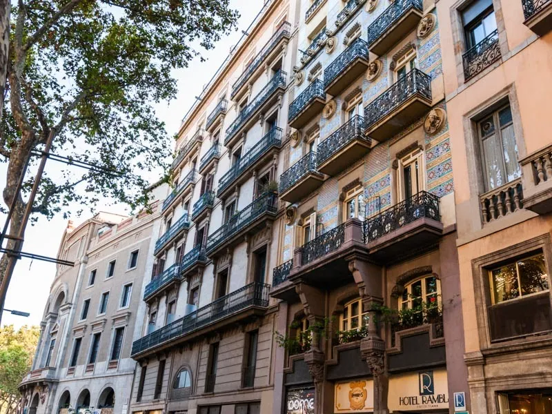 General view, Ramblas Barcelona, Barcelona