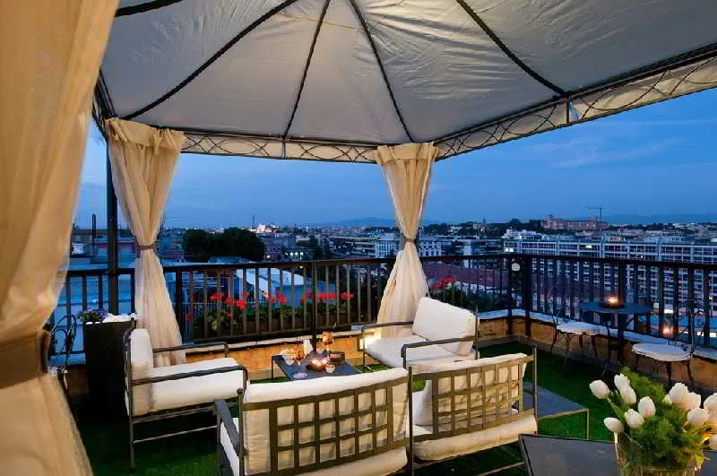 Terrace, Trilussa Palace Congress & Spa, Rome