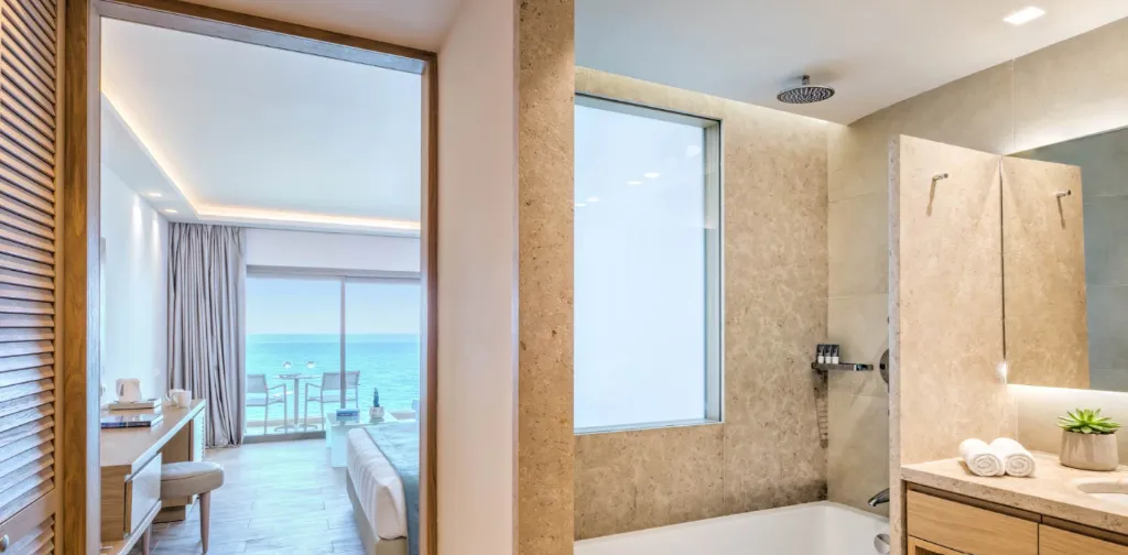 TRIPLE DELUXE SEA FRONT Room, Amada Colossos Ultra All Inclusive Resort, Rhodes