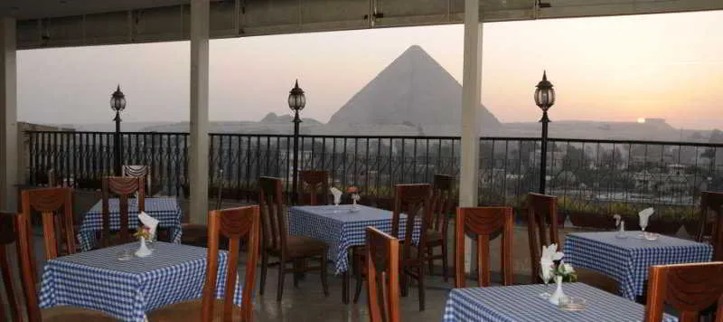 Terrace, Tiba Pyramids Resort, Cairo