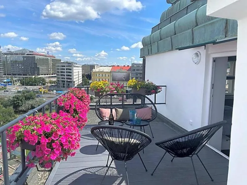 General view, Rooftop Planet Prague Hotel, Prague