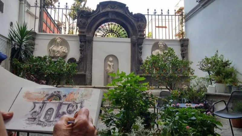 General view, Piazza Bellini, Naples
