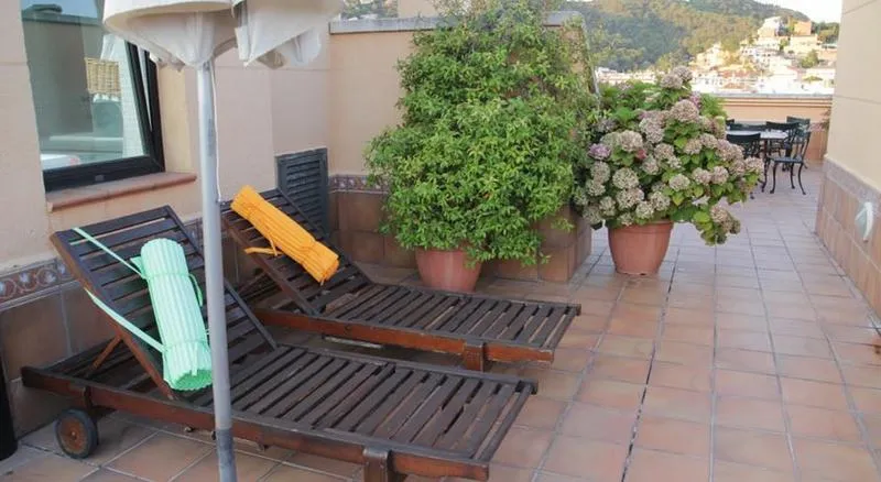 Terrace, Hotel Vila de Tossa, Costa Brava
