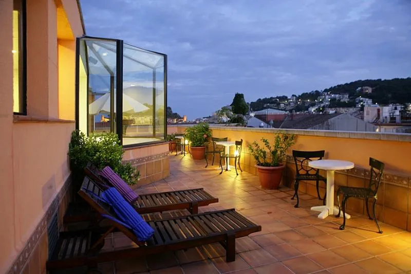Terrace, Hotel Vila de Tossa, Costa Brava