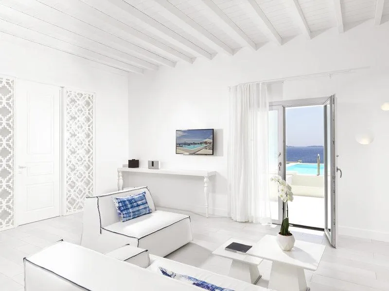 DOUBLE SUPERIOR SEA VIEW Room, Katikies Mykonos - The Leading Hotels Of The World, Mykonos