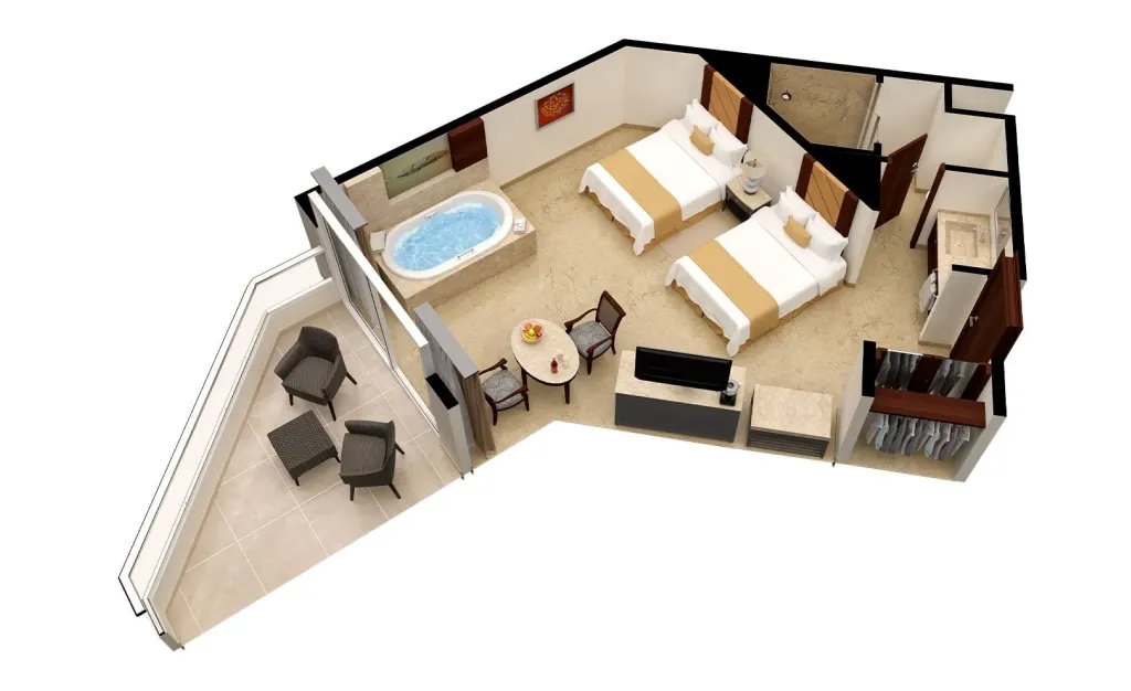 DOUBLE DELUXE GARDEN VIEW SUPERIOR Room, Moon Palace Cancún All Inclusive, Cancun Area