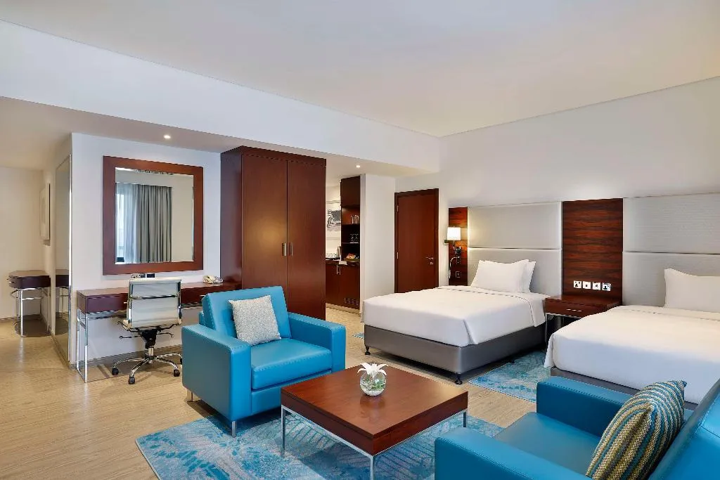 TWIN DELUXE SEA VIEW Room, Hilton Dubai The Walk, Dubai