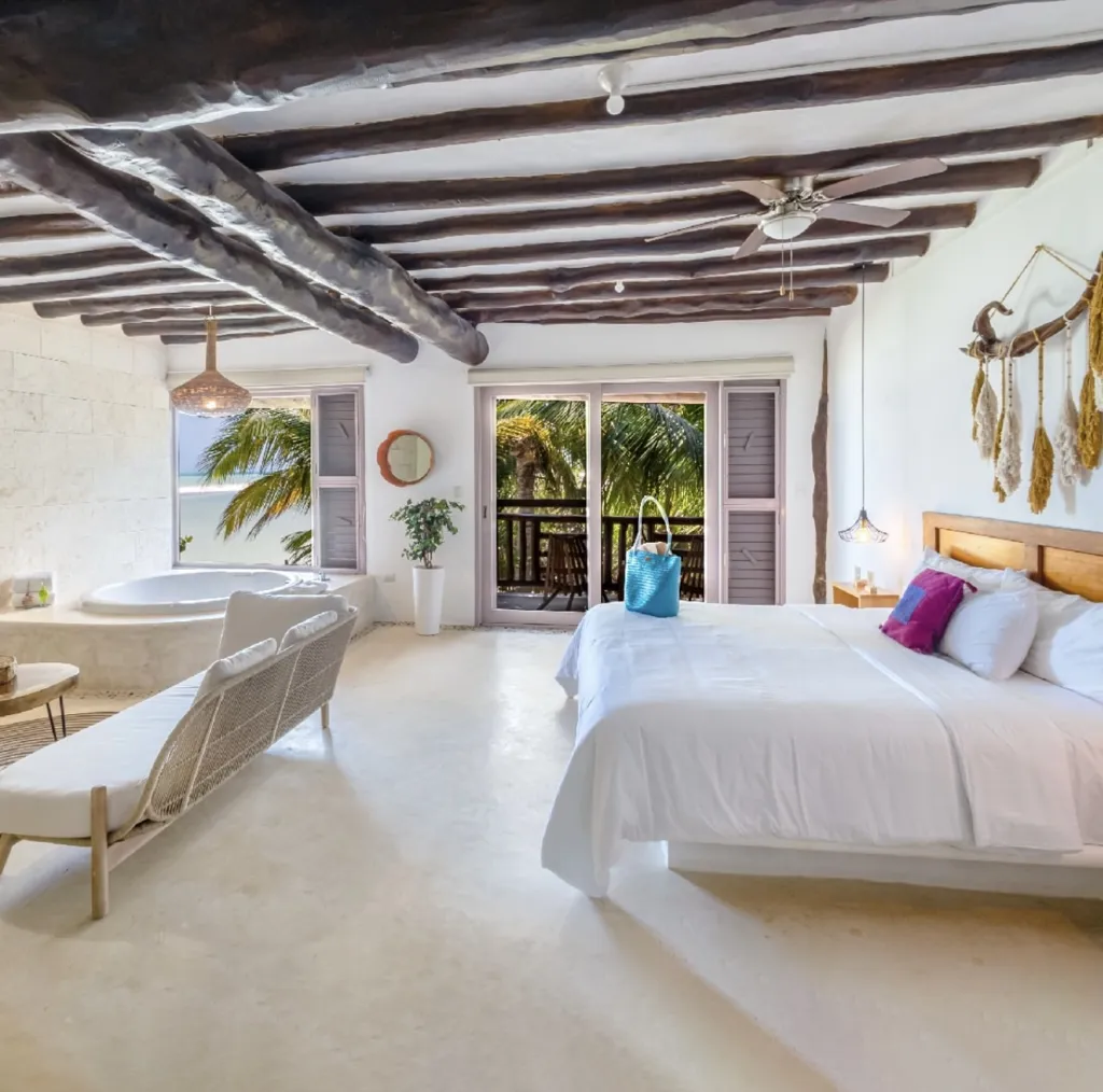 SUITE KING SIZE BED Room, Hotel Las Nubes Holbox, Cancun Area