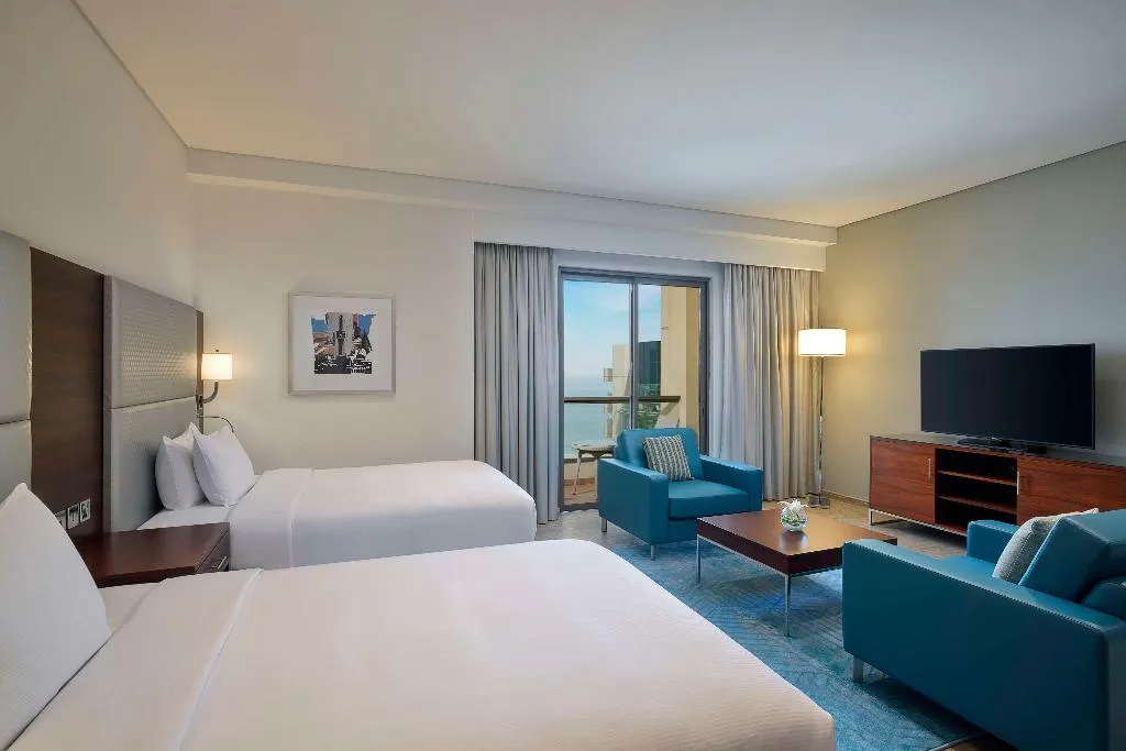 TWIN DELUXE SEA VIEW Room, Hilton Dubai The Walk, Dubai