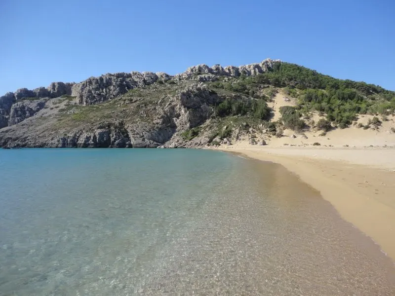 Beach, Tsambika Sun, Rhodes