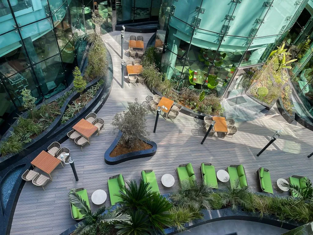 Terrace, Al Khoory Sky Garden Hotel, Dubai