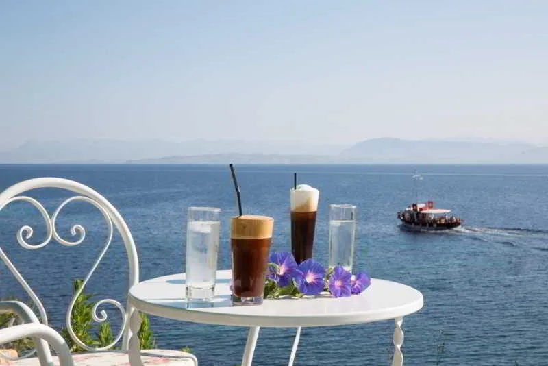 Terrace, Aurora Beach Hotel, Corfu