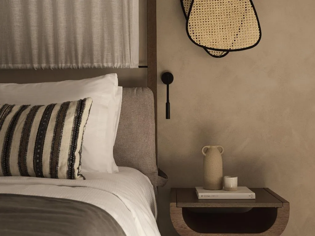 JUNIOR SUITE KING SIZE BED Room, Aulus Lindos Rhodes, Curio Collection by Hilton, Rhodes