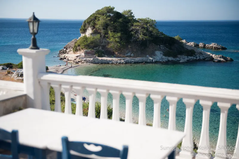 Terrace, Sunrise Beach, Samos