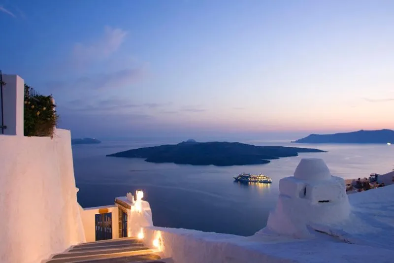 General view, Limestone, Santorini