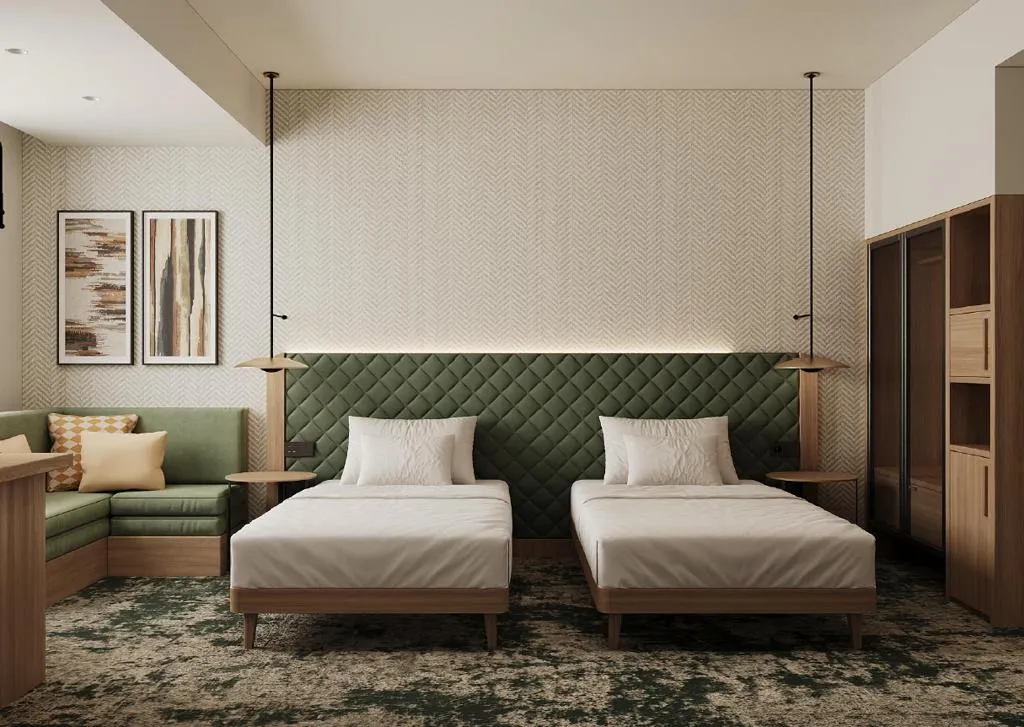 DOUBLE TWO DOUBLE BEDS Room, Hilton Dubai Palm Jumeirah, Dubai