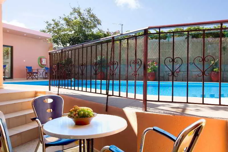 Terrace, Olive Tree Apartments, Crete