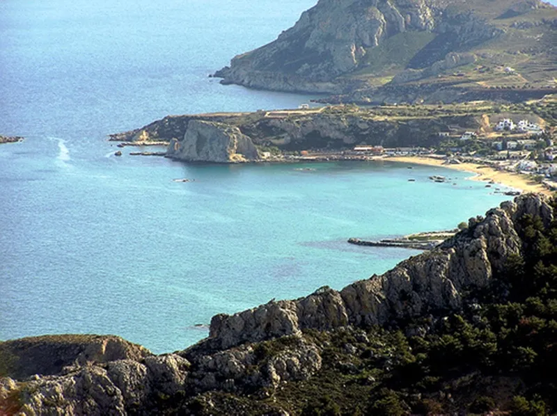 Beach, Tsambika Sun, Rhodes