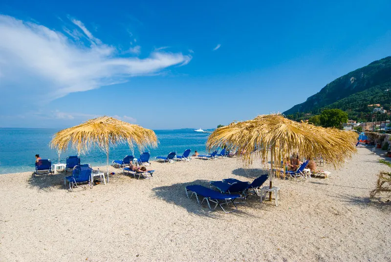 Beach, Potamaki Beach Hotel, Corfu