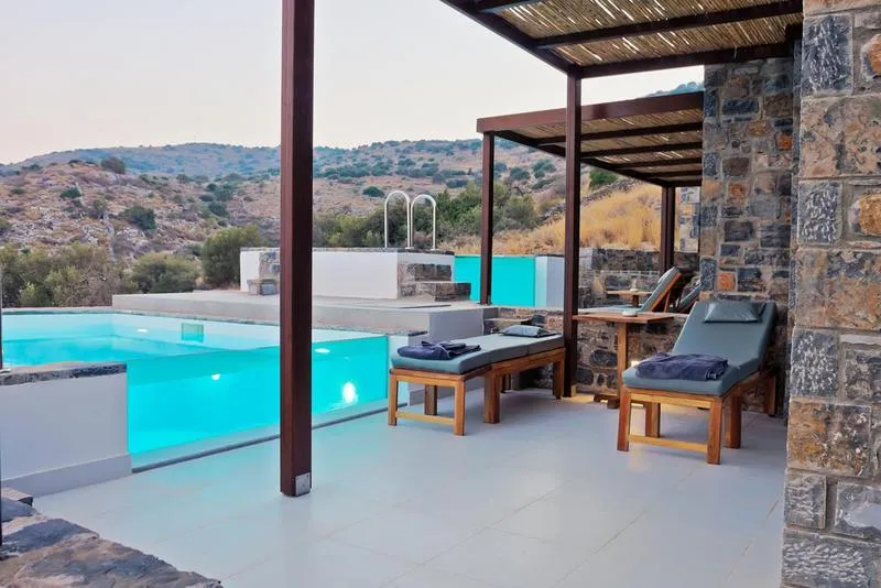 JUNIOR SUITE DELUXE WITH PRIVATE POOL Room, Royal Marmin Bay Boutique & Art Hotel, Crete