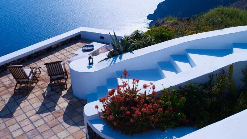 Terrace, The Vasilicos Caldera Heritage Suites, Santorini