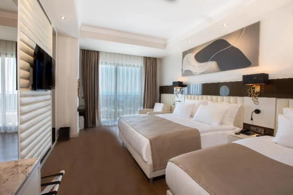 DOUBLE SINGLE USE DELUXE SEA VIEW Room, Serenity Queen Hotel, Antalya