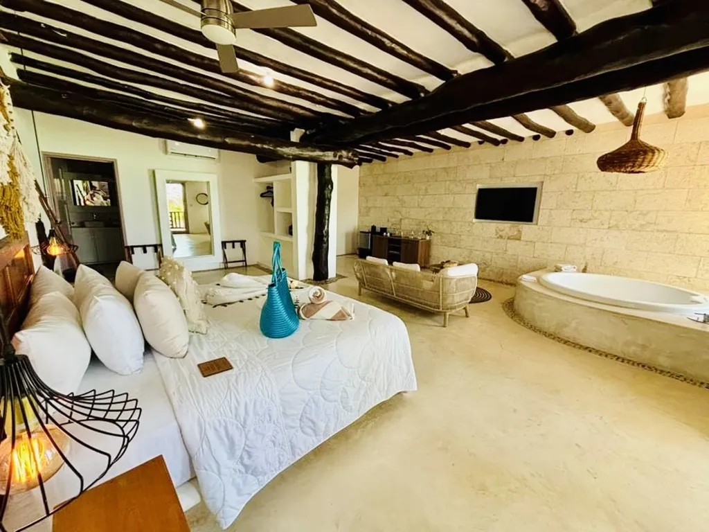SUITE KING SIZE BED Room, Hotel Las Nubes Holbox, Cancun Area
