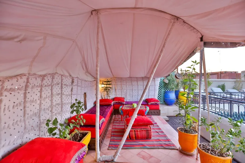 Terrace, Riad Fleur d'Orient, Marrakech