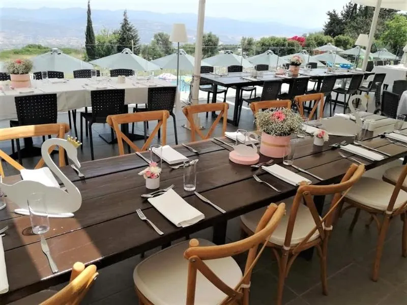 Terrace, Droushia Heights Hotel, Cyprus