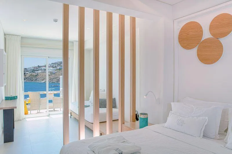 JUNIOR SUITE WITH JACUZZI Room, Nissaki Boutique Hotel, Mykonos