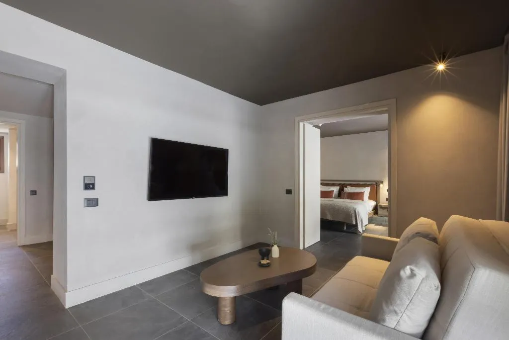 SUITE KING SIZE BED Room, Aulus Lindos Rhodes, Curio Collection by Hilton, Rhodes