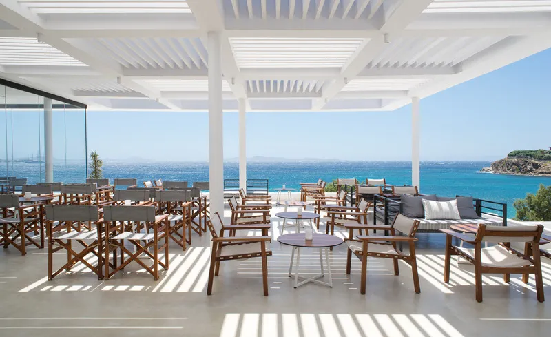 Terrace, Alkistis Mykonos, Corfu