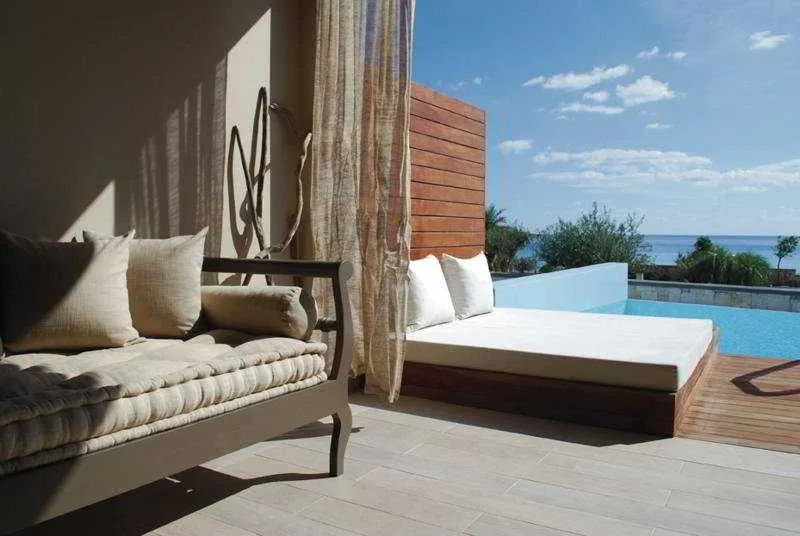 Terrace, AquaGrand of Lindos exclusive resort, Rhodes