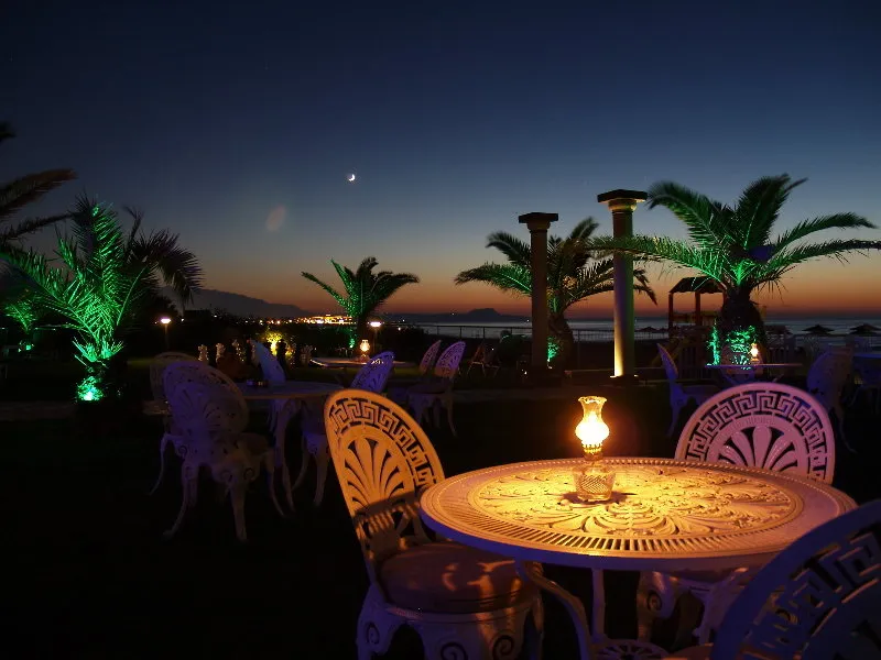 Terrace, Odyssia Beach Hotel, Crete
