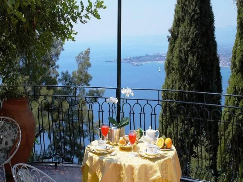 Terrace, Villa Diodoro, Taormina