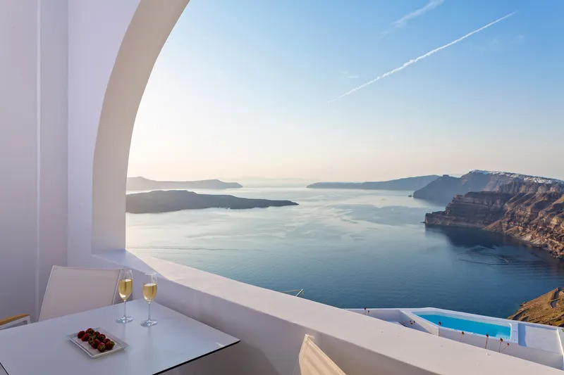 JUNIOR SUITE SEA VIEW Room, Alti Santorini Suites, Santorini