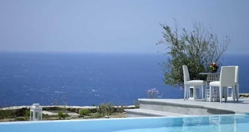 Terrace, Ammos Villas In Houlakia, Mykonos