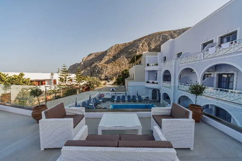 Terrace, Blue Waves, Santorini