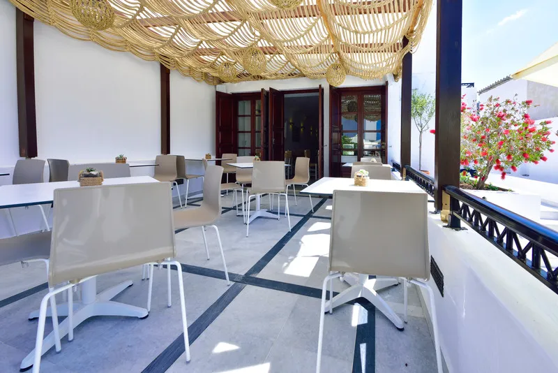 Terrace, Kalidon Beach Hotel, Samos