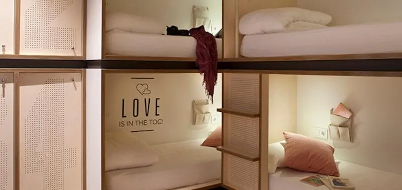 Bed in dormitory CAPACITY 6 WITH SHARED BATHROOM Room, Toc Hostel Barcelona, Barcelona